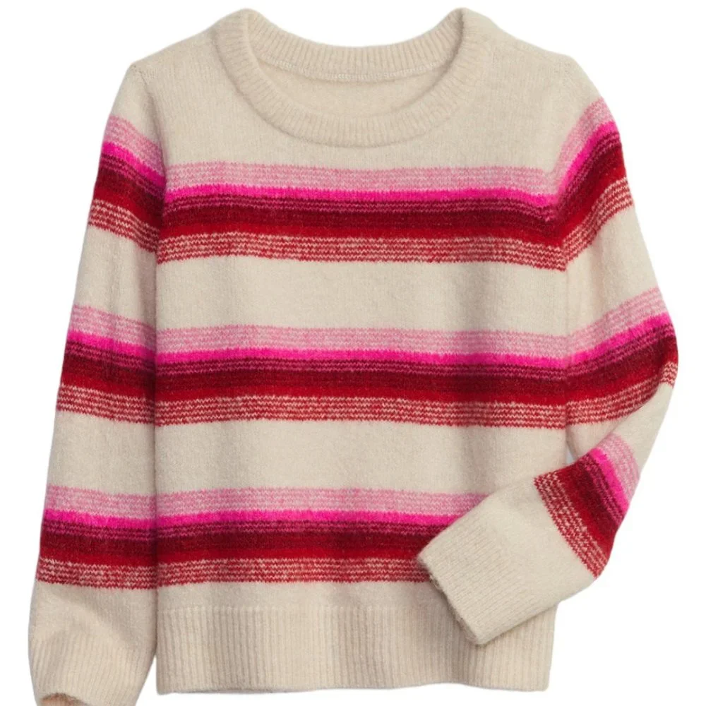 NEW Gap Toddler Pink Stripe Sweater. NWT. Size 3 years.